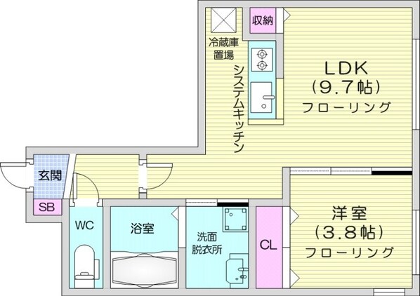 西１８丁目駅 徒歩6分 1階の物件間取画像